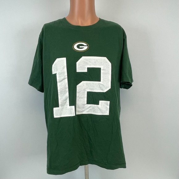 Nike Aaron Rodgers Green Bay Packers Jersey T Shirt NFL Football Green XL - Picture 3 of 4